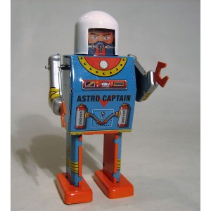 Astro Captain. Tin automaton with movement.
